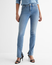 EXPRESS Mid Rise Light Wash Skyscraper Flexx Hyper Stretch Jeans Size L 12/14/16