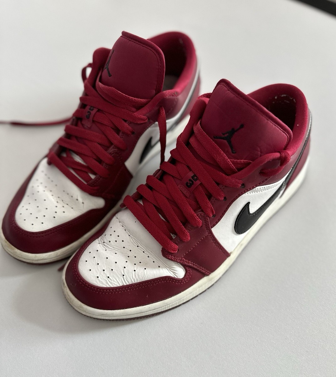 burgundy air jordan 1 low