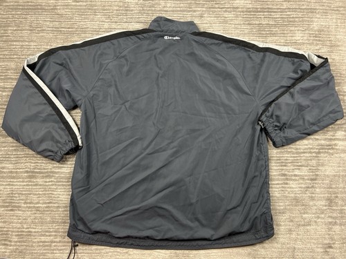 Champion Jacket Mens 2XL XXL Gray Full Zip Mesh Lined Long Sleeve Polyester - Picture 9 of 14