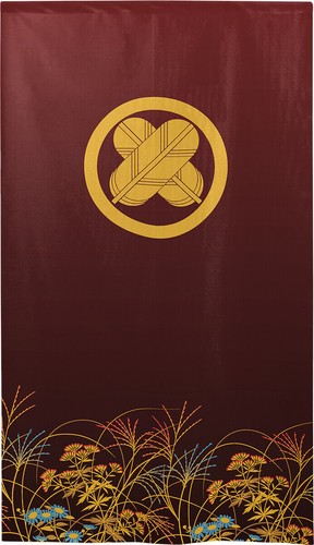 Kamon Japanese Family Crest Noren Door Curtain Room Divider - Hawk Wings - Picture 8 of 15