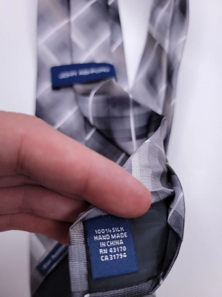 John Ashford Mens Formal Necktie 59"Lx3.5"W Gray Neck Tie - Image 4 of 4