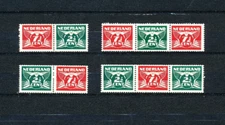 P05 Netherlands complete set FLYING PIGEON 1941  Combinations  Very Fine  MNH