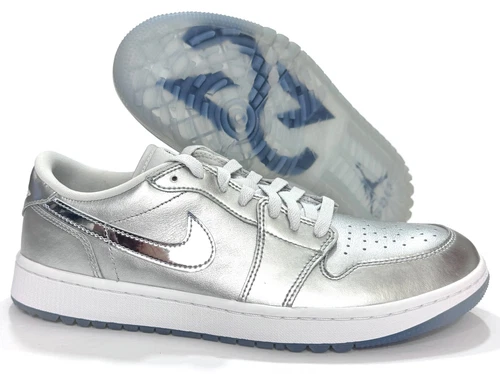Nike Air Jordan 1 Low G NRG Gift Metallic Silver FD6848-001 Sz 9.5