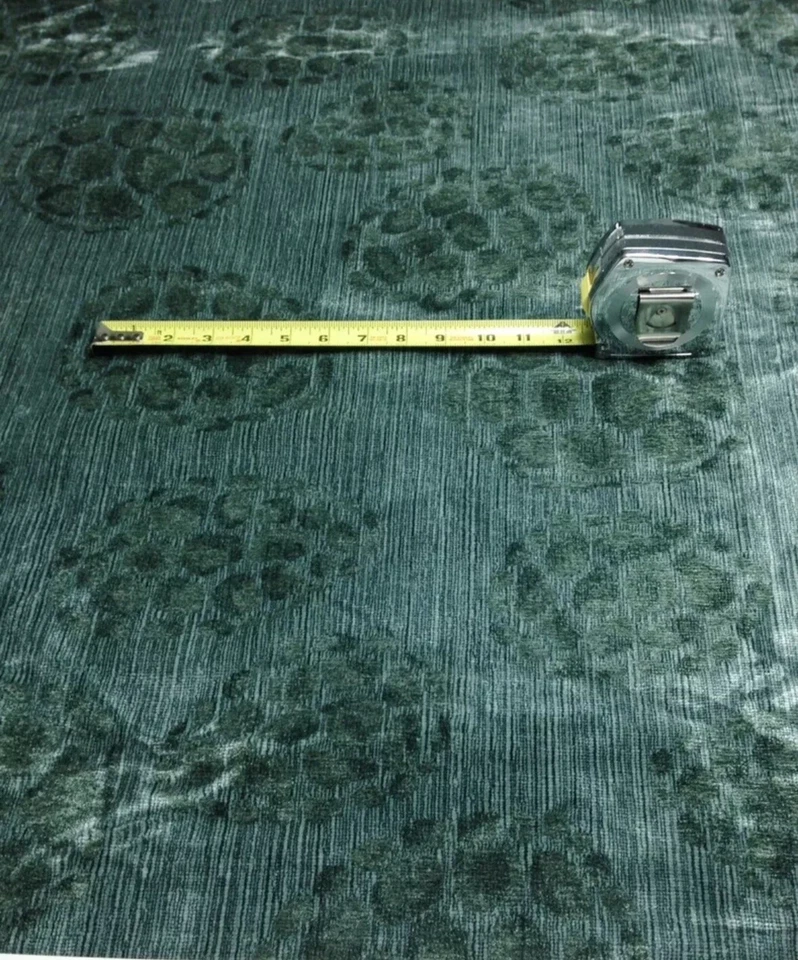 DONGHIA TORTOISE SHELL POND BLUE GREEN VELVET EXCLUSIVE UPHOL FABRIC 1.3 YD 52"W - Image 2 of 4