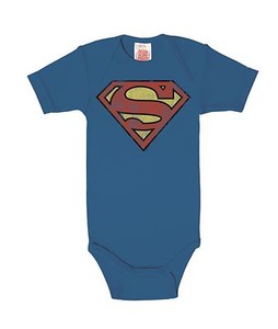 Dc Comics Super Heros Superman Logo Body Pour Bebe Gigoteuse Bleu Logoshirt Ebay