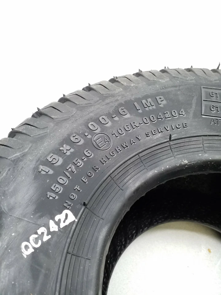 9185 Rotary 5112521 Carlisle 15X600X6 Turf Master 4 Ply Tubeless Tire 15x6.00-6 - Image 3 of 4