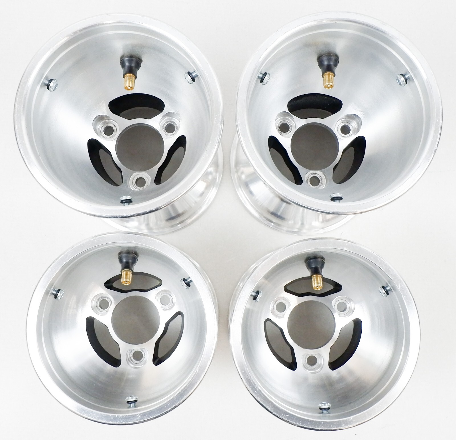 DWT Douglas Silver Alloy 130/180 Wet Kart Wheel Rim Set eBay
