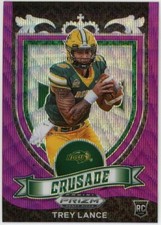 2021 Prizm Draft Picks Trey Lance RC #164 Crusade Purple Wave Prizm