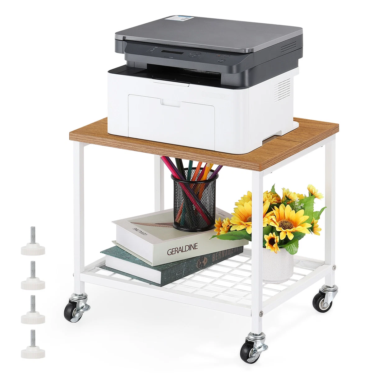 Wheeled printer cart online