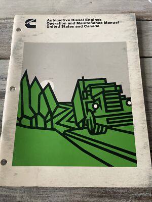 1983 Cummins Diesel Engine operation maintenance manual Book Owner Shop Guide