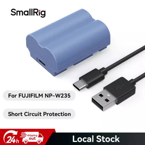SmallRig Batterie Rechargeable pour NP-W235 pour Fujifilm XS20/X-T5/X-T4/GFX 100S