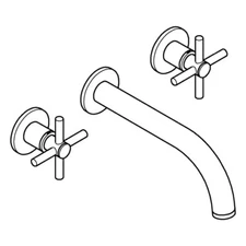 GROHE 3-hole  mixer Atrio 20661 20661DC0 supersteel