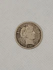 1905 S Barber Dime 10C 90% Silver Key Date San Francisco Mint Old US Coin BD7
