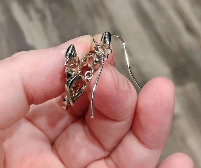 Christian Dior Dangle Bow Earrings Authentic - Image 3 of 4