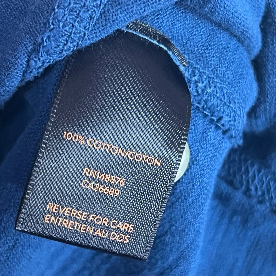 Camisa marca Good Man para hombre pequeña azul Henley camiseta manga corta algodón liso Foto 4 de 4