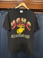 VINTAGE USMC MARINES 1992 UNCLE SAM MISGUIDED CHILDREN TEE SHIRT L MADE IN USA