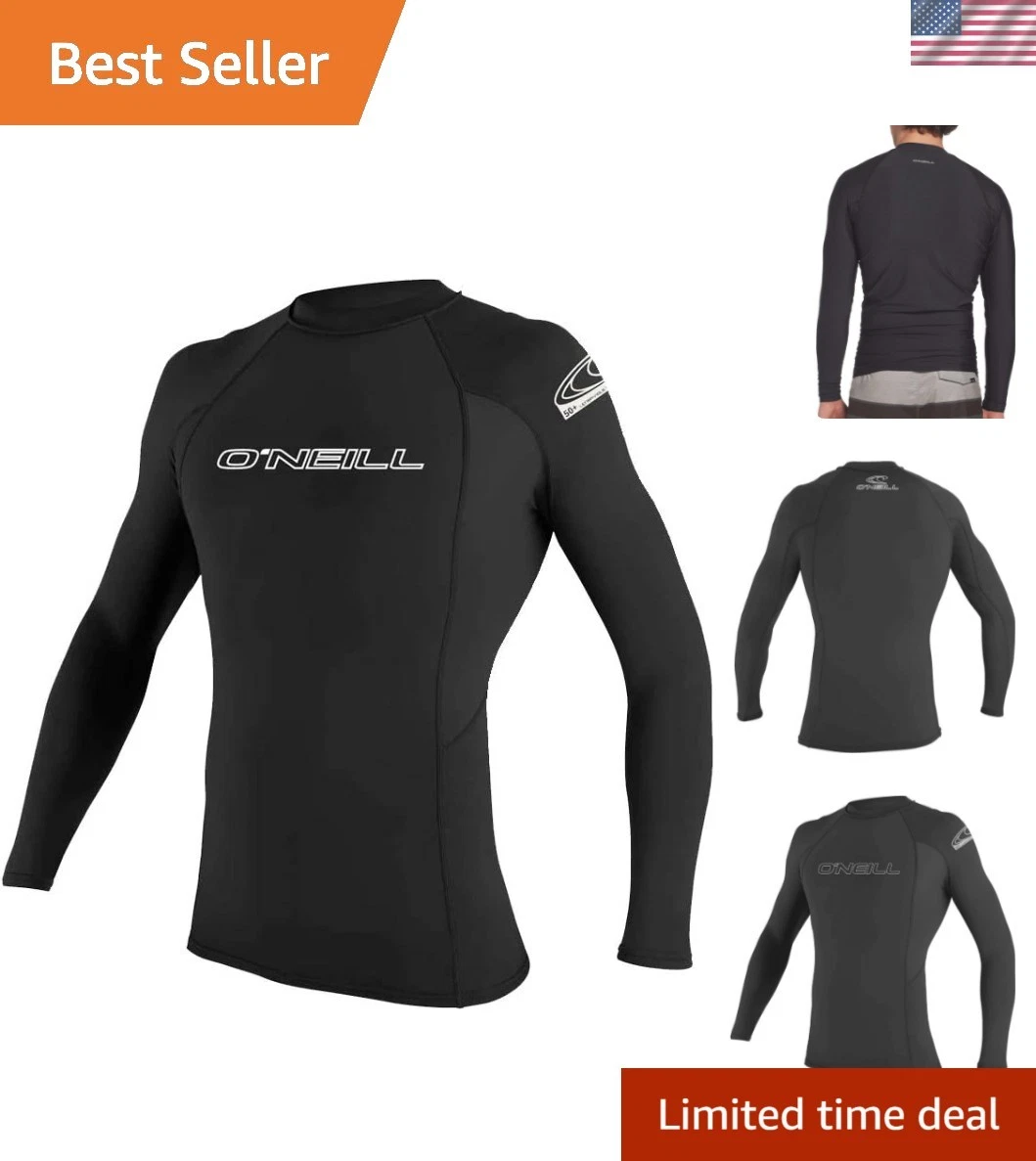Men’s Basic Skins Long Sleeve Rashguard, UPF 50+ Sun and Rash Protection for ...