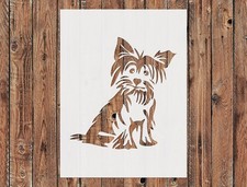 Reusable Yorkshire Terrier Stencil Template for DIY Wall Art Crafts - Stenc