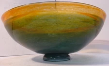 Multi Colored Handblown Glass Bowl