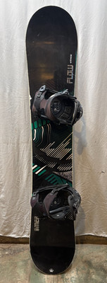 FLOW MERC 156cm EZ Rock Camber All-Mountain Snowboard FLOW 5 L/XL Bindings GREAT