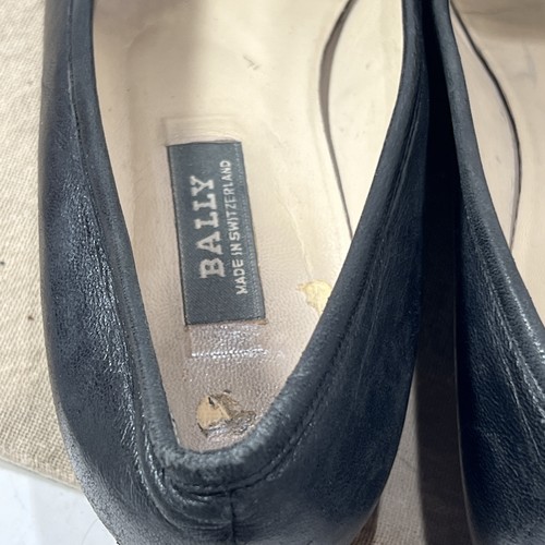 Bally Made In Switzerland Womens Black Leather Loafer Slip On Flats Sz 7.5 E - Picture 9 of 15