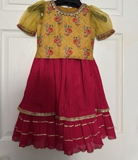Indian Girls Eid Party Wear Kids lehenga choli Bollywood Dress Size 24