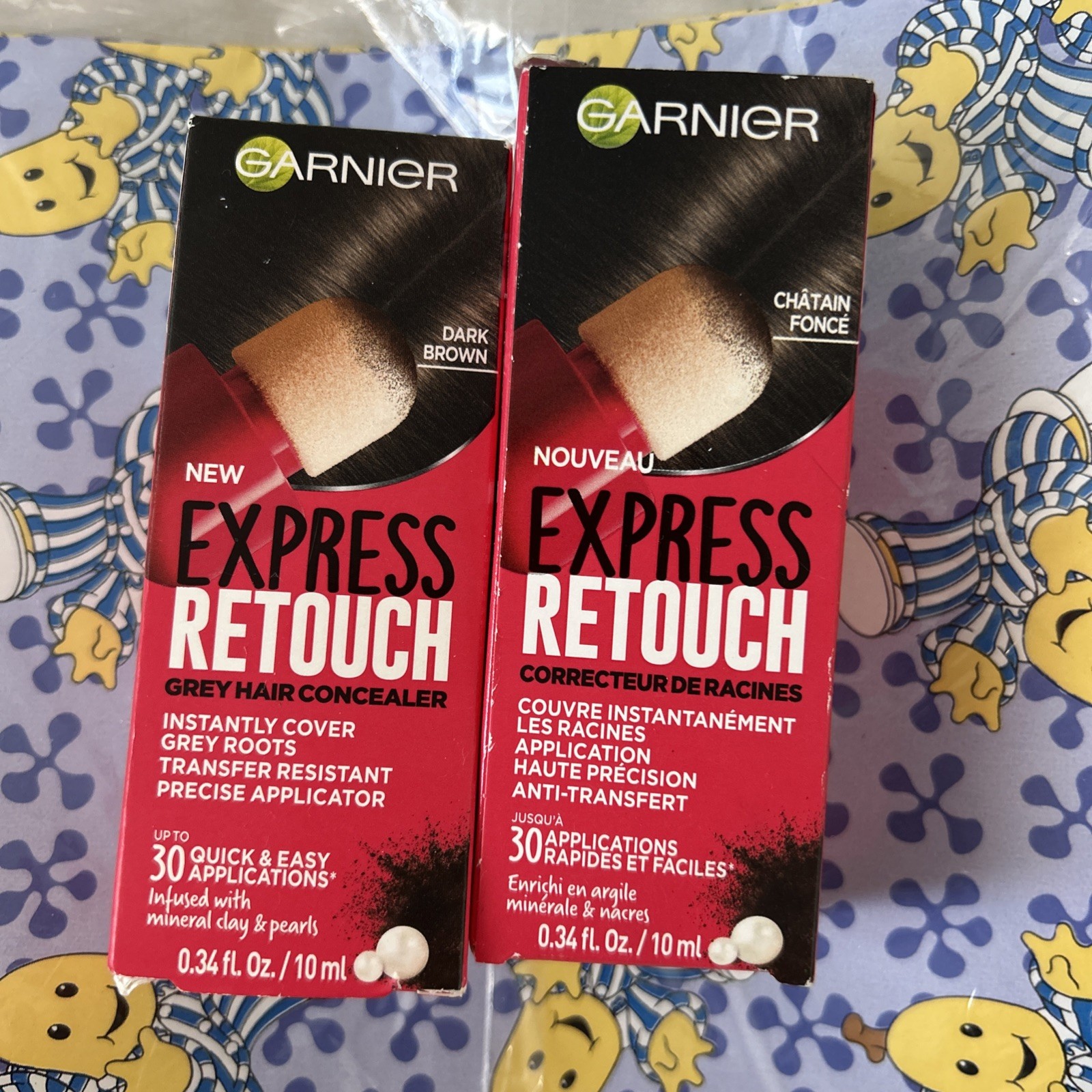 6 x Garnier Express Retouch Gray Hair Concealer dark brown B
