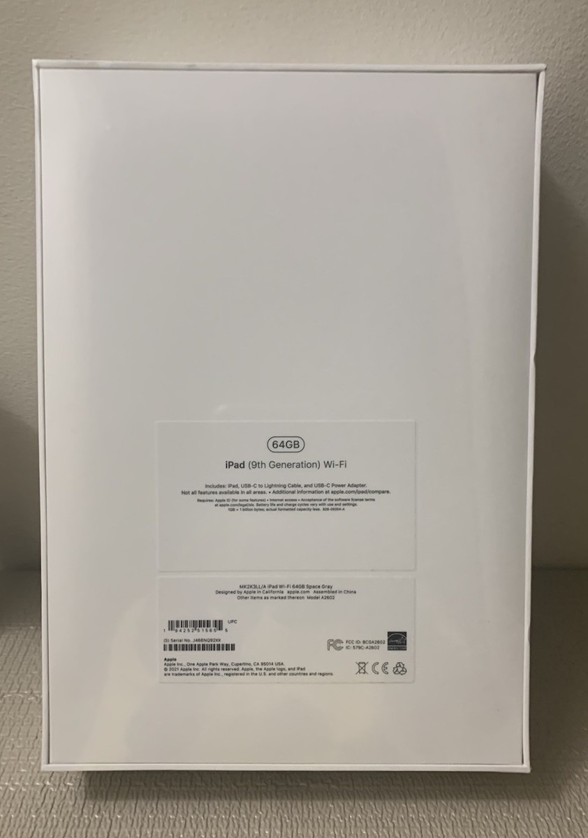 Buy Apple iPad (9th Generation) A2602 64 GB, Wi-Fi, 10.2 in