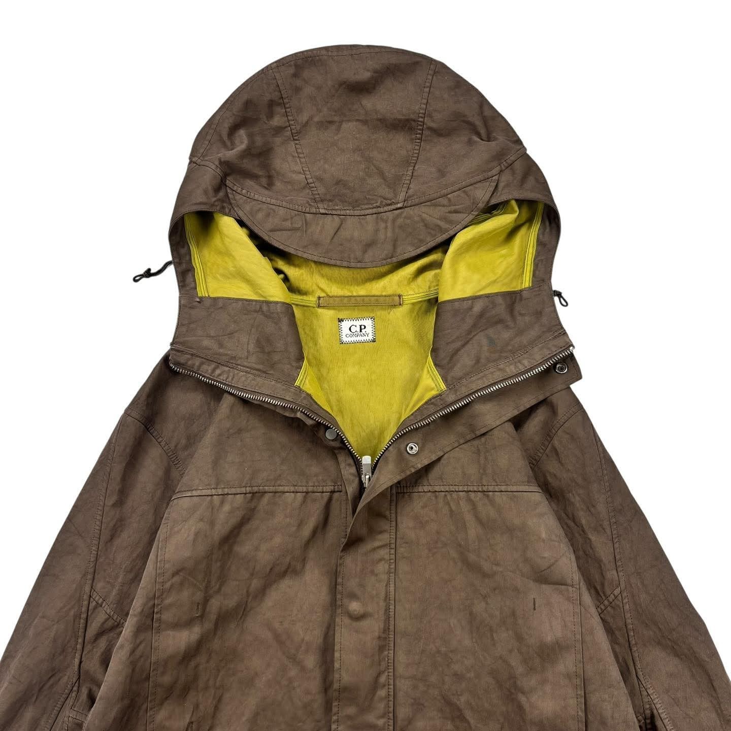 C.P. Company Vintage 90s Hooded Jacket | Olive Brown | Italy | Garment Dyed | M thumbnail 3