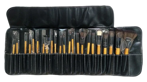 Bobbi Brown 24 pc. Professional Makeup Brush Set w/ Faux Leather Case NEW