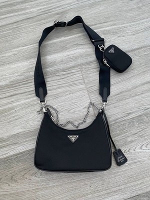 PRADA Re-Edition 2005 Shoulder Bag Black Nylon