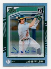 Jacob Wilson 2024 Panini Optic #181 Rated Prospect Auto Silver Holo Prizm