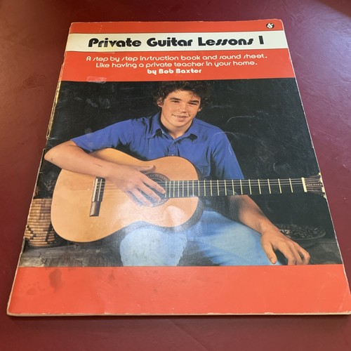Vintage Guitar Book Private Guitar Lessons #1 by Bob Baxter Step By Step