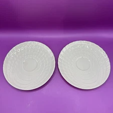 Two Replacement Vintage Lenox CASCADE Saucer 4.75" Diameter Shell Design