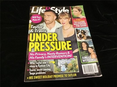 Life & Style Magazine Dec 25, 2023 Taylor & Travis Under Pressure,Angelina Jolie