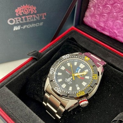 Orient M Force Bravo 200m Armbanduhr Automatik Silber mit Box Original