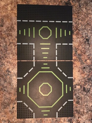 1991 LEGO Space Landing Pad Baseplates (6710) With Instructions, No Box