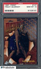 1997 Topps Finest #107 Tracy McGrady Toronto Raptors RC Rookie HOF PSA 10