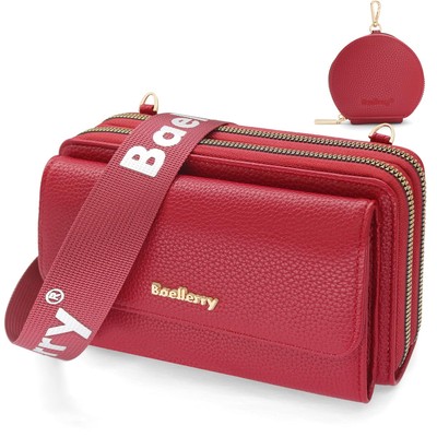 Crossbody Phone Case Small Mobile Phone Crossbody Women PU Leather Phone Pouch...