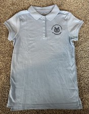 NWT Tommy Hilfiger School Uniform Girls Blue SS Polo, The Ecclesial School