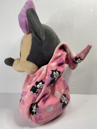 Disney Parks Neonati Minnie Mouse Figaro Fasciatoio Pouch Coperta 11" Peluche Nuovo senza etichette - Foto 4 di 11