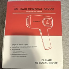 Sarlisi IPL Hair Removal Device 999999 Flashes LCD Display 9 Settings Red White