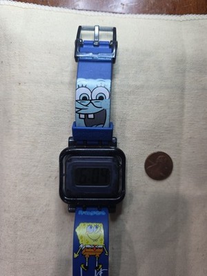 Sponge Bob Watch Time date and seconds revolving case 2004 runs