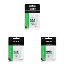 REACH Waxed Dental Floss, Mint, Plaque Remover 165 Foot Pack of 3 , Green