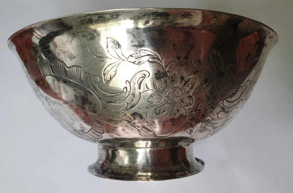 Cuenco de plata rococó alemán Hamburgo siglo XVIII Foto 2 de 4