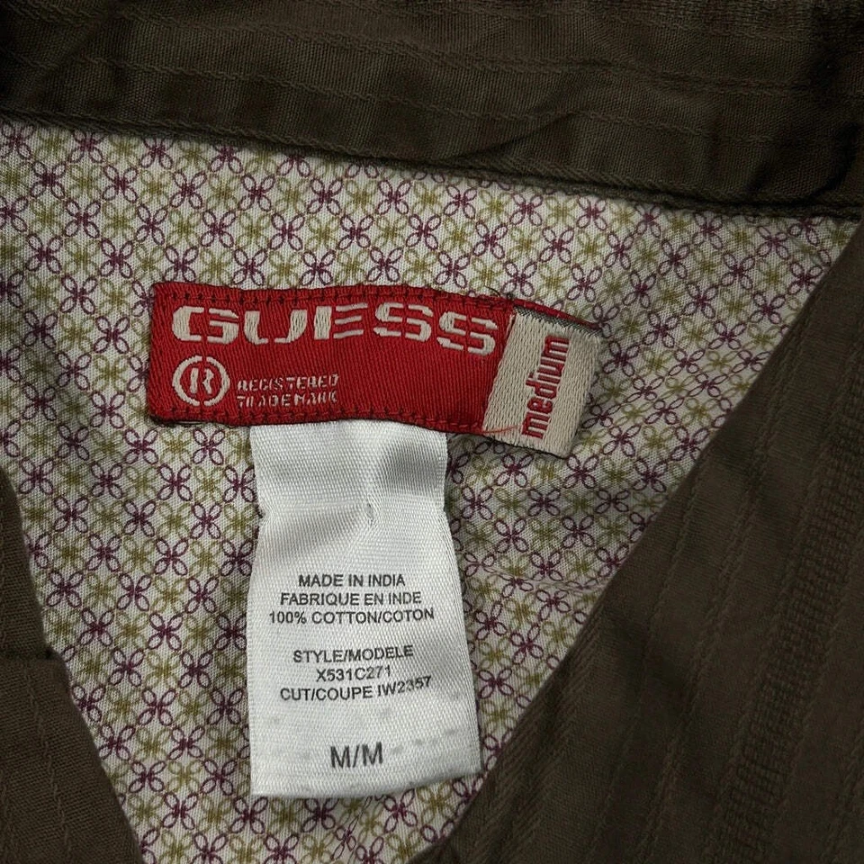Guess Shirt - Medium Brown Cotton - Image 3 of 4