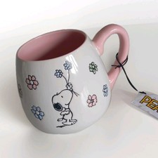 PEANUTS Snoopy Tasse Blumen gross Neu 