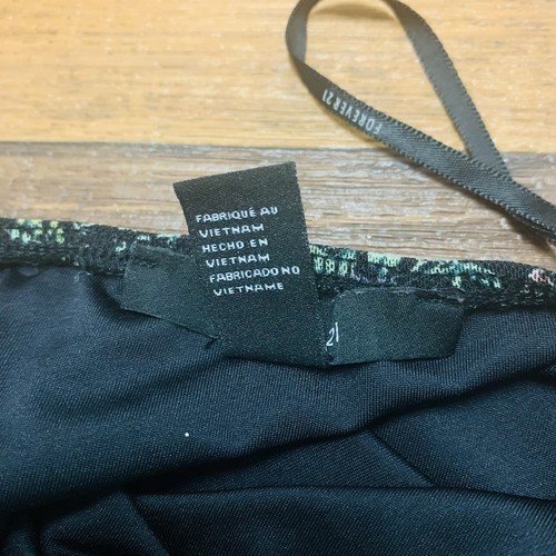 Forever 21 Black Floral Bodysuit Womens Sz S Strappy Mesh Sleeveless Top Stretch - Picture 5 of 7