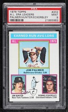 1976 Topps League Leaders Catfish Hunter Jim Palmer Dennis Eckersley PSA 9 0y8e
