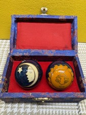 Baoding Balls Chinese Relaxation Stress Relief Sun Moon Beautiful Tone Box 2"
